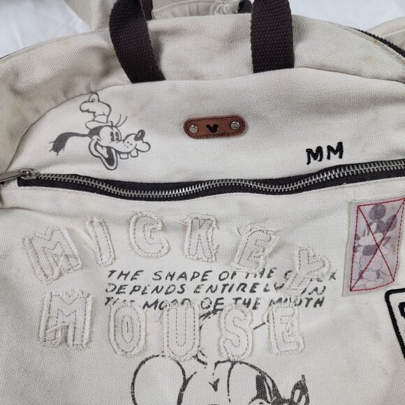 Disney Mickey Mouse Adults White Backpack Casual Outdoors Theme Parks Mickey - Picture 9 of 10
